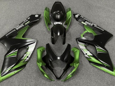 2005-2006 Matt Schwarz & Grün GSXR 1000 Motorrad Verkleidungen