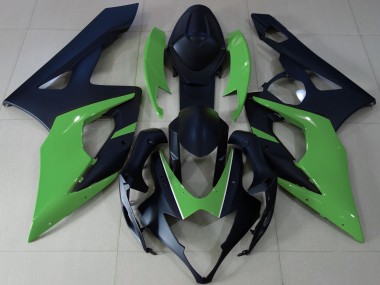 2005-2006 Matt Schwarz & Grün GSXR 1000 Motorrad Verkleidungen