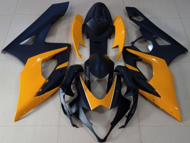2005-2006 Matt Schwarz & Hellorange GSXR 1000 Motorrad Verkleidungen