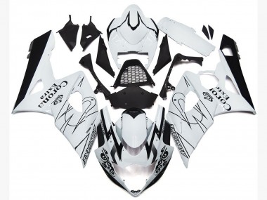 2005-2006 OEM Weißer Corona-Stil GSXR 1000 Motorrad Verkleidungen