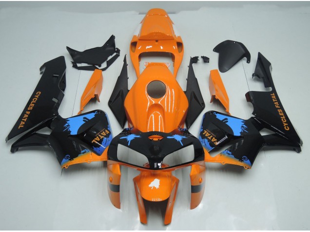 2005-2006 Orange & Schwarz Gespritzt CBR600RR Motorrad Verkleidungen 2005-2006 Orange & Schwarz Gespritzt CBR600RR Motorrad Verkleidungen
