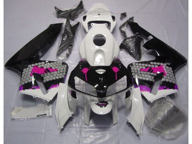 2005-2006 Rosa Splatter Auf Glanz Schwarz CBR600RR Motorrad Verkleidungen