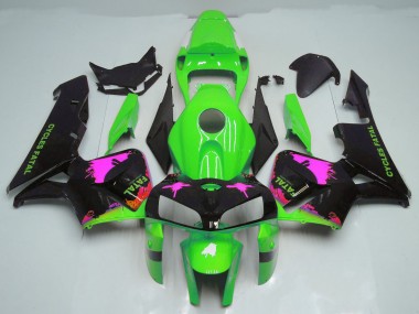 2005-2006 Rosa Splatter Auf Grün CBR600RR Motorrad Verkleidungen