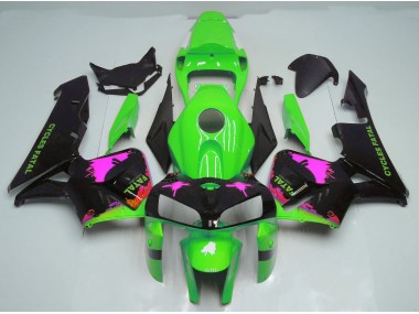 2005-2006 Rosa Splatter Auf Grün CBR600RR Motorrad Verkleidungen