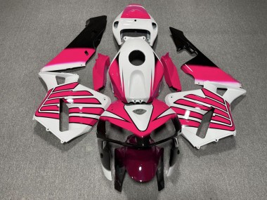 2005-2006 Rosa & Weiße Flügel CBR600RR Motorrad Verkleidungen