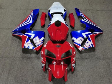 2005-2006 Rot Weiß & Blau 69 CBR600RR Motorrad Verkleidungen