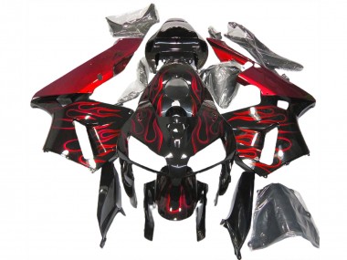 2005-2006 Rot Flamme CBR600RR Motorrad Verkleidungen