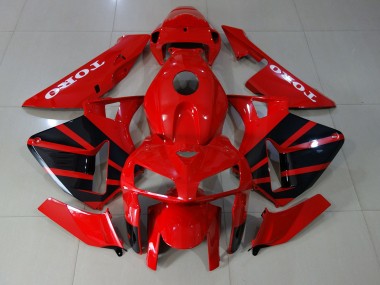 2005-2006 Rot Glänzend CBR600RR Motorrad Verkleidungen