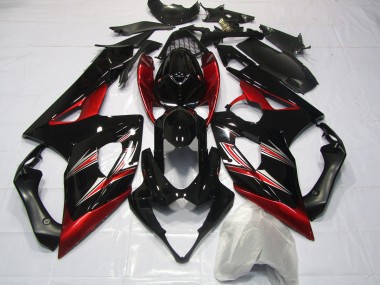 2005-2006 Rot & Schwarz Flare GSXR 1000 Motorrad Verkleidungen