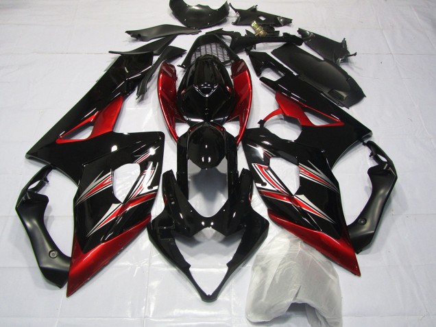 2005-2006 Rot & Schwarz Flare GSXR 1000 Motorrad Verkleidungen 2005-2006 Rot & Schwarz Flare GSXR 1000 Motorrad Verkleidungen
