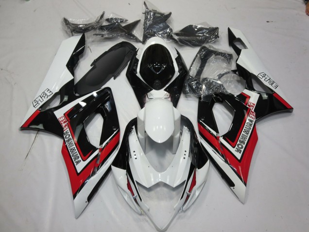 2005-2006 Rot Schwarz & Weiß GSXR 1000 Motorrad Verkleidungen 2005-2006 Rot Schwarz & Weiß GSXR 1000 Motorrad Verkleidungen
