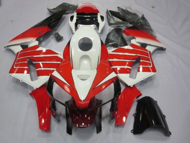 2005-2006 Rot & Weißer Breiter Streifen CBR600RR Motorrad Verkleidungen