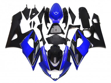 2005-2006 Schwarz & Blau Glänzend Mit Silber GSXR 1000 Motorrad Verkleidungen