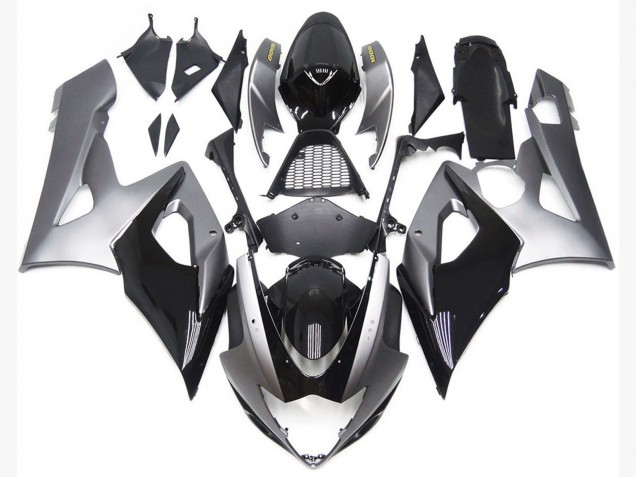 2005-2006 Silber & Glänzender Schwarzstil GSXR 1000 Motorrad Verkleidungen 2005-2006 Silber & Glänzender Schwarzstil GSXR 1000 Motorrad Verkleidungen
