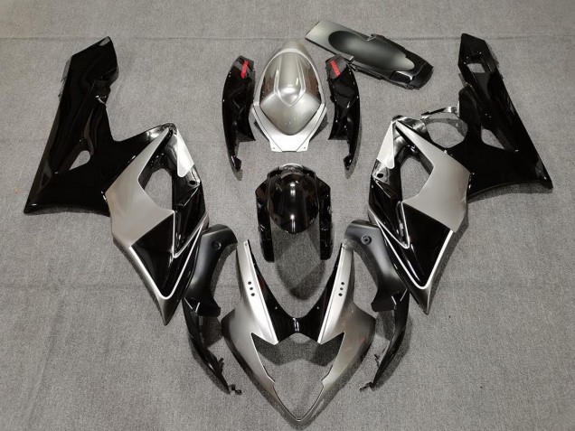 2005-2006 Silber & Schwarz GSXR 1000 Motorrad Verkleidungen 2005-2006 Silber & Schwarz GSXR 1000 Motorrad Verkleidungen