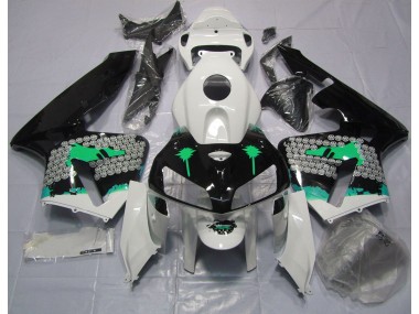 2005-2006 Türkisspritzer Auf Glänzendem Schwarz CBR600RR Motorrad Verkleidungen