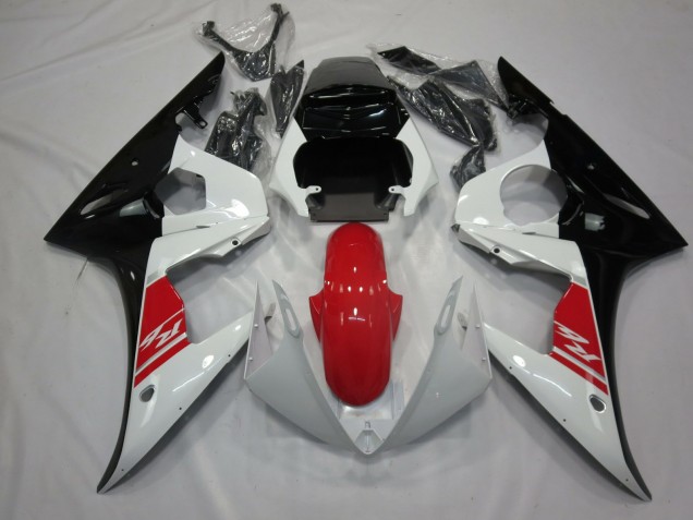 2005 Schwarz Weiß & Silber R6 Motorrad Verkleidungen 2005 Schwarz Weiß & Silber R6 Motorrad Verkleidungen