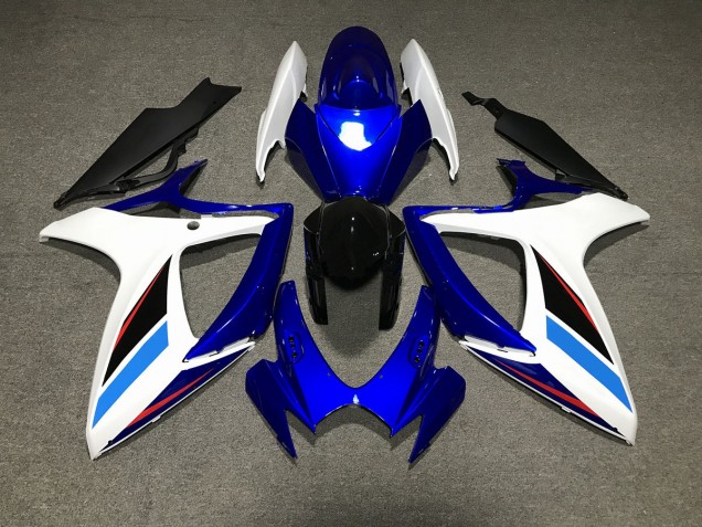 2006-2007 Blauweiß & Schwarz GSXR 600-750 Motorrad Verkleidungen 2006-2007 Blauweiß & Schwarz GSXR 600-750 Motorrad Verkleidungen