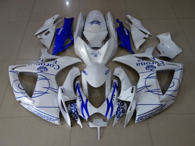 2006-2007 Weiß Corona GSXR 600-750 Motorrad Verkleidungen