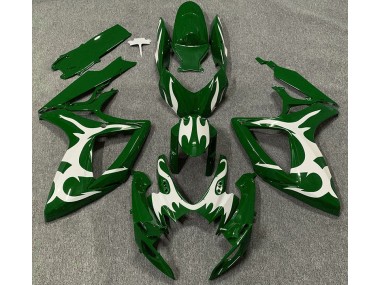 2006-2007 Dunkelgrün & Weiß GSXR 600-750 Motorrad Verkleidungen