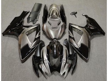 2006-2007 Dunkelsilber & Schwarz GSXR 600-750 Motorrad Verkleidungen