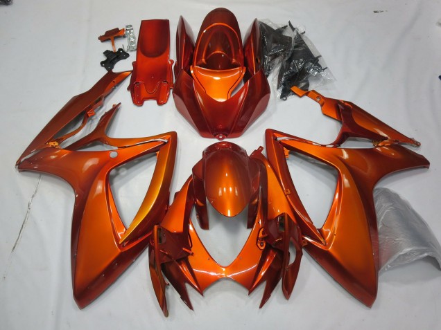 2006-2007 Gebranntes Orange GSXR 600-750 Motorrad Verkleidungen 2006-2007 Gebranntes Orange GSXR 600-750 Motorrad Verkleidungen
