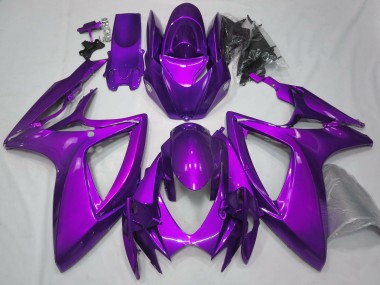 2006-2007 Glanz Lila Schlicht GSXR 600-750 Motorrad Verkleidungen