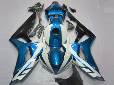 2006-2007 Glänzend Weiß & Blau CBR1000RR Motorrad Verkleidungen