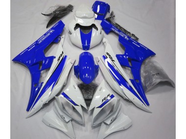2006-2007 Glänzend Weiß & Blau R6 Motorrad Verkleidungen