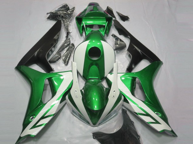 2006-2007 Glänzend Weiß & Grün CBR1000RR Motorrad Verkleidungen 2006-2007 Glänzend Weiß & Grün CBR1000RR Motorrad Verkleidungen