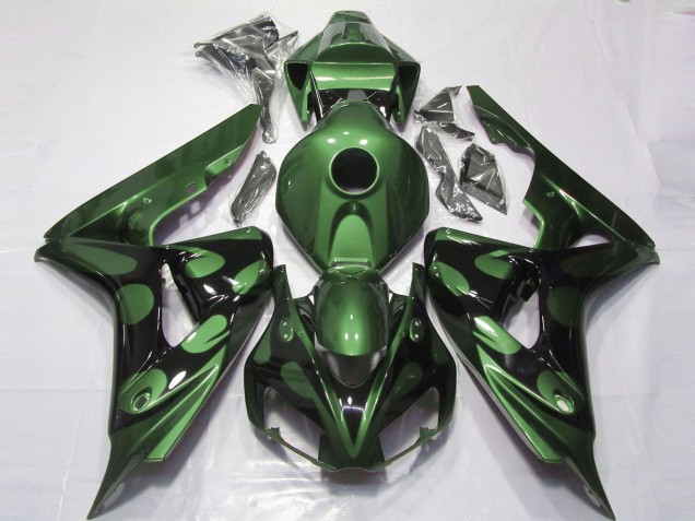 2006-2007 Glänzend Grün & Schwarz CBR1000RR Motorrad Verkleidungen 2006-2007 Glänzend Grün & Schwarz CBR1000RR Motorrad Verkleidungen