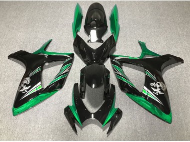 2006-2007 Glänzend Grün & Schwarz Design GSXR 600-750 Motorrad Verkleidungen
