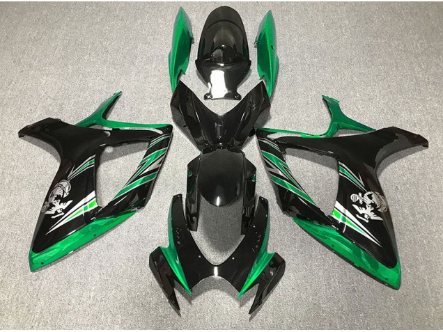 2006-2007 Glänzend Grün & Schwarz Design GSXR 600-750 Motorrad Verkleidungen 2006-2007 Glänzend Grün & Schwarz Design GSXR 600-750 Motorrad Verkleidungen
