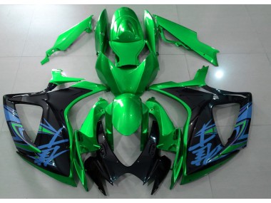 2006-2007 Glänzend Grün & Schwarz GSXR 600-750 Motorrad Verkleidungen
