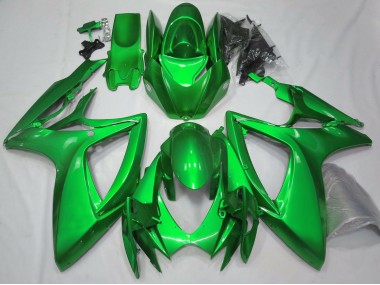 2006-2007 Glänzend Grün Uni GSXR 600-750 Motorrad Verkleidungen