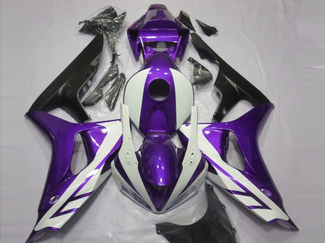 2006-2007 Glänzend Weiß & Lila CBR1000RR Motorrad Verkleidungen 2006-2007 Glänzend Weiß & Lila CBR1000RR Motorrad Verkleidungen
