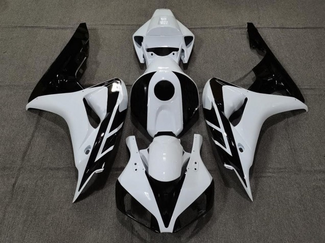 2006-2007 Glänzend Weiß & Schwarz CBR1000RR Motorrad Verkleidungen 2006-2007 Glänzend Weiß & Schwarz CBR1000RR Motorrad Verkleidungen