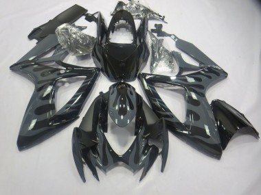 2006-2007 Grau Flamme GSXR 600-750 Motorrad Verkleidungen