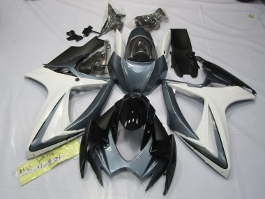 2006-2007 Grau & Weiß GSXR 600-750 Motorrad Verkleidungen