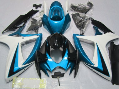 2006-2007 Hellblau & Weiß GSXR 600-750 Motorrad Verkleidungen