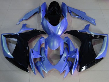 2006-2007 Hellblau & Schwarz GSXR 600-750 Motorrad Verkleidungen