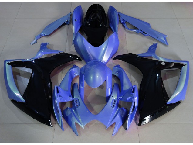 2006-2007 Hellblau & Schwarz GSXR 600-750 Motorrad Verkleidungen 2006-2007 Hellblau & Schwarz GSXR 600-750 Motorrad Verkleidungen