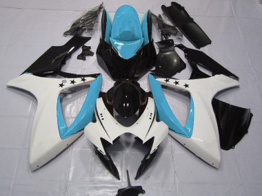 2006-2007 Hellblauer Stern GSXR 600-750 Motorrad Verkleidungen