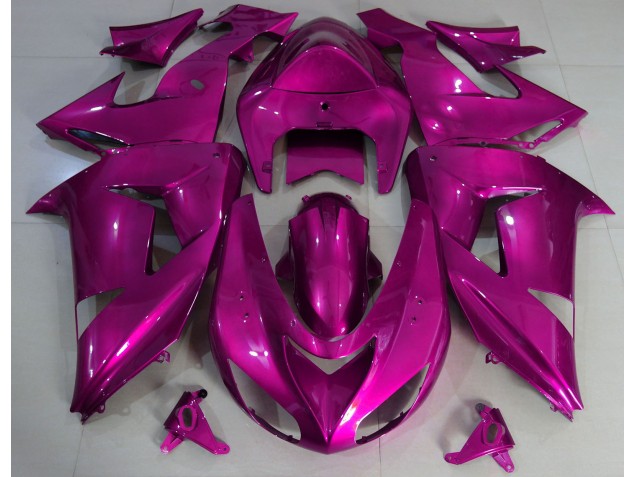 2006-2007 Hot Pink Schlicht ZX10R Motorrad Verkleidungen 2006-2007 Hot Pink Schlicht ZX10R Motorrad Verkleidungen