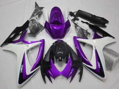 2006-2007 Lila & Weiß Ohne Abzeichen GSXR 600-750 Motorrad Verkleidungen