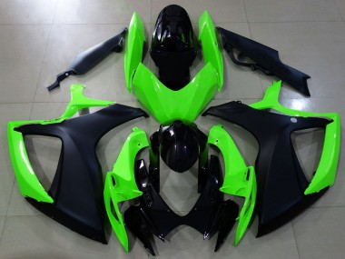 2006-2007 Matt Schwarz & Grün GSXR 600-750 Motorrad Verkleidungen