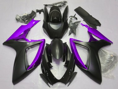 2006-2007 Matt Schwarz & Lila GSXR 600-750 Motorrad Verkleidungen