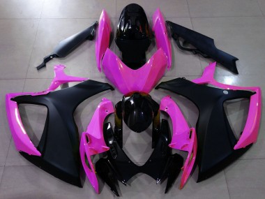 2006-2007 Matt Schwarz & Pink GSXR 600-750 Motorrad Verkleidungen
