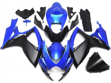 2006-2007 Matt Schwarzer & Blauer Custom-Stil OEM GSXR 600-750 Motorrad Verkleidungen