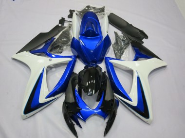 2006-2007 OEM Stil Weiß Blau GSXR 600-750 Motorrad Verkleidungen